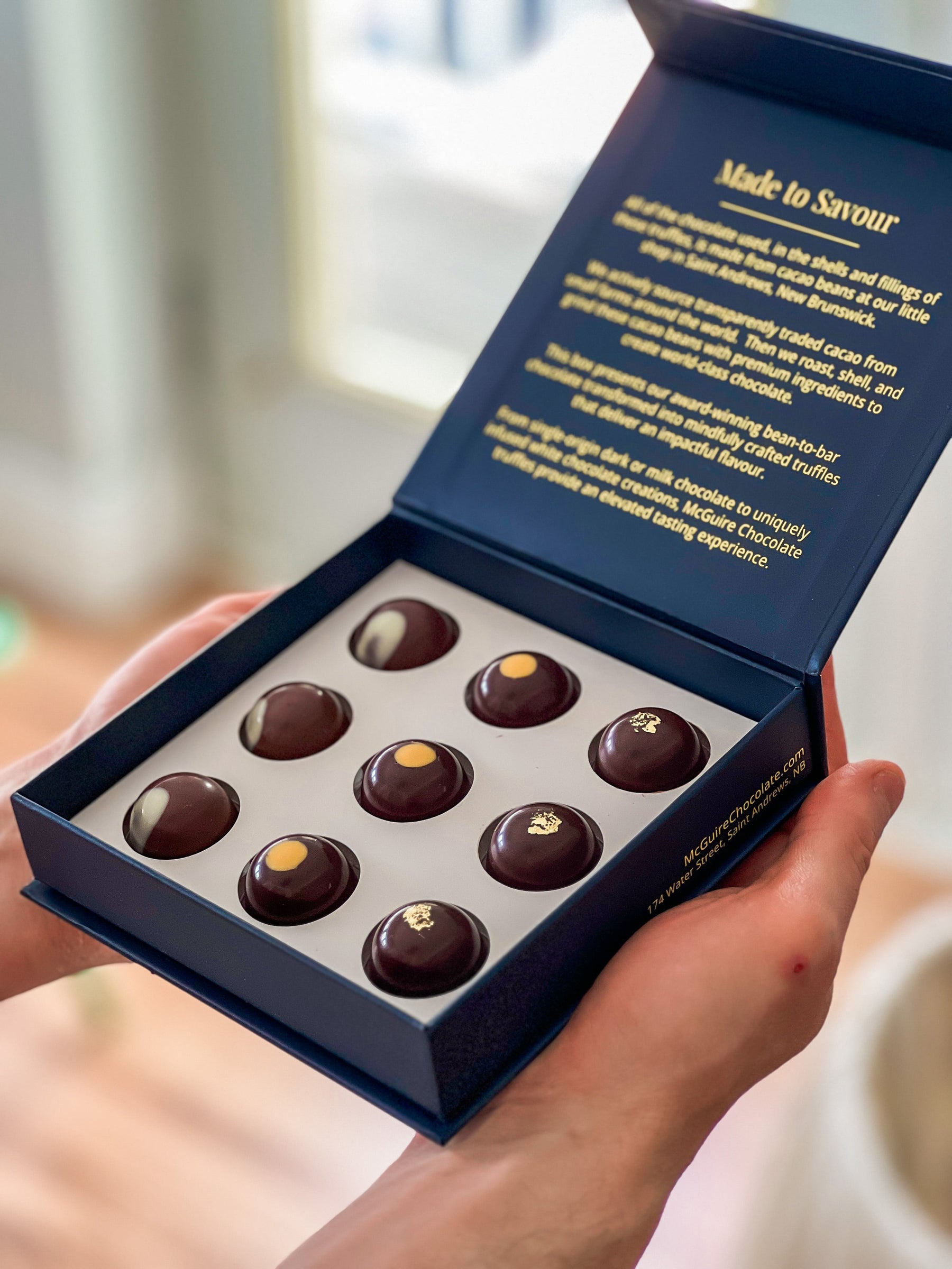9 pc Truffle Box: Bourbon