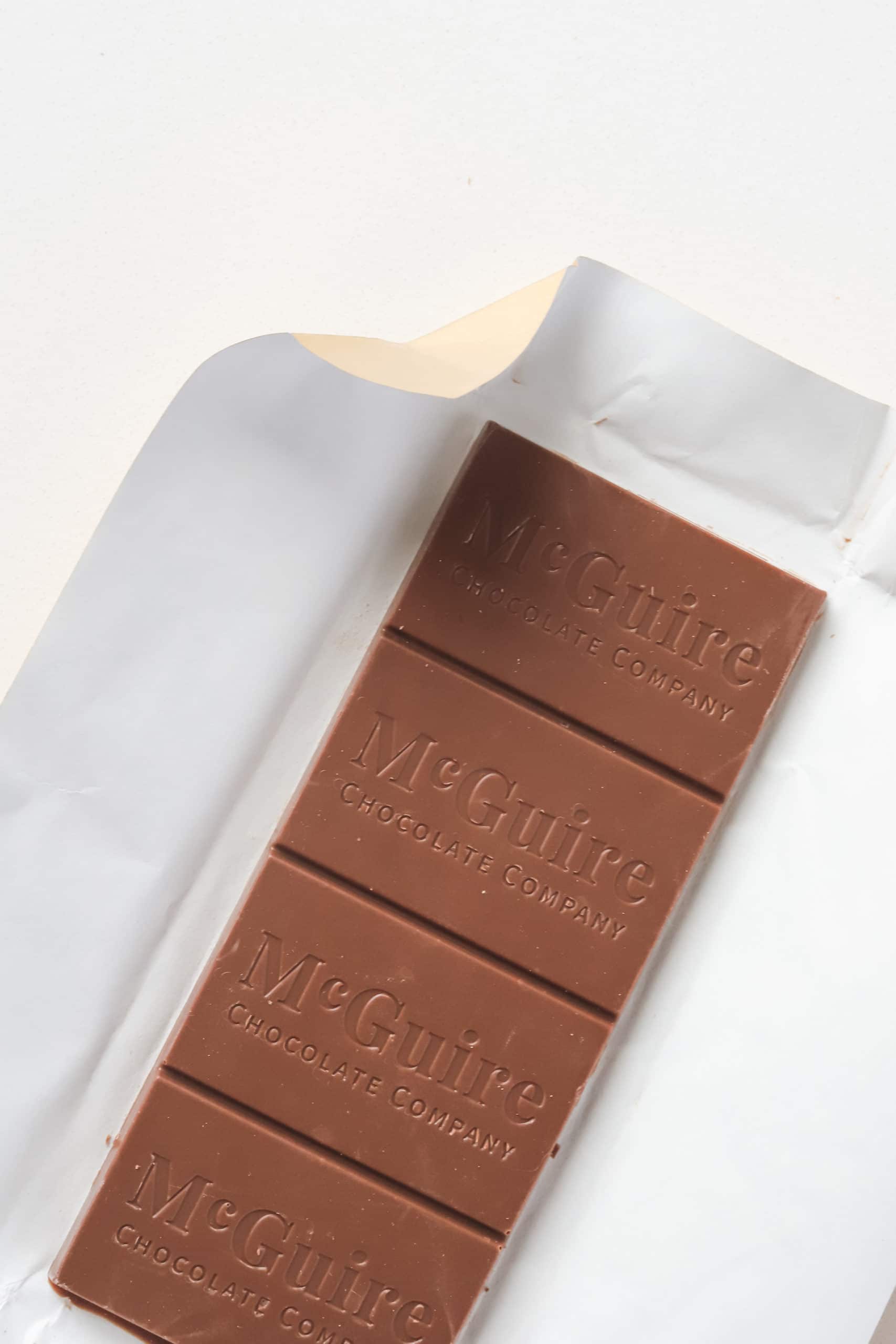 Hanky by the Sea 52% Salted Milk Chocolate-McGuire Chocolate Canada-Award Winning Chocolate,Chocolate Bars,Fall,Hank,Inclusions,Milk chocolate