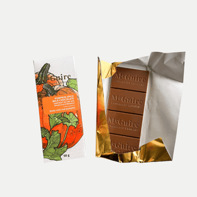 Pumpkin Spice Milk Chocolate-McGuire Chocolate Canada-Chocolate Bars,Fall,Inclusions,Milk chocolate